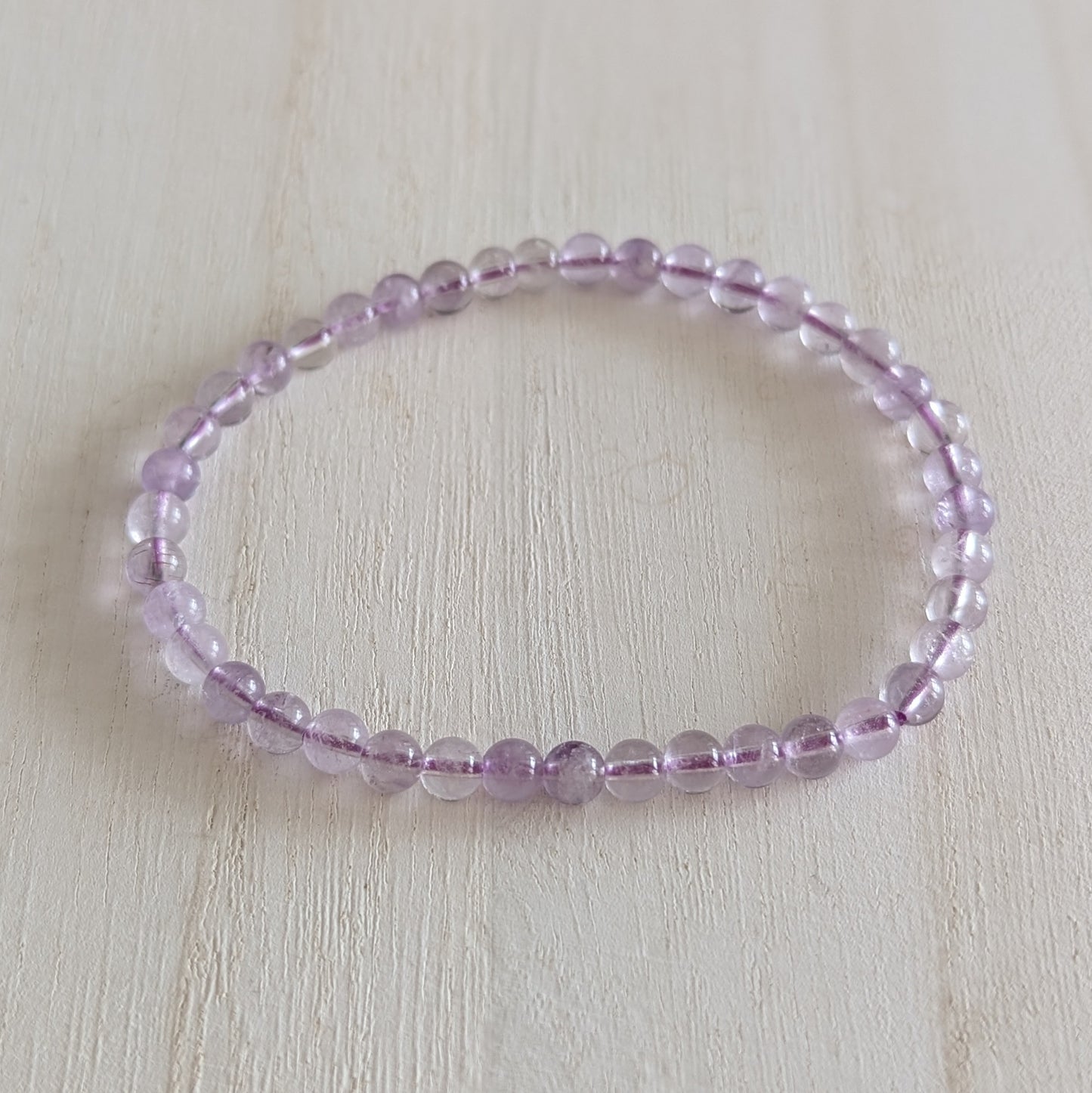 Cape Amethyst Round Bead Bracelet