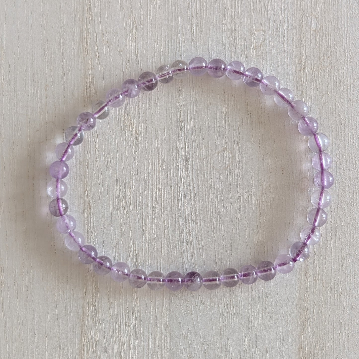 Cape Amethyst Round Bead Bracelet