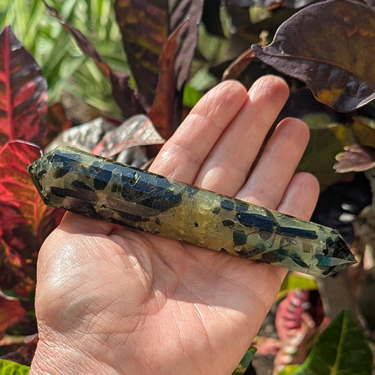 Prehnite and Epidote Vogel 5.5" long, 163 grams