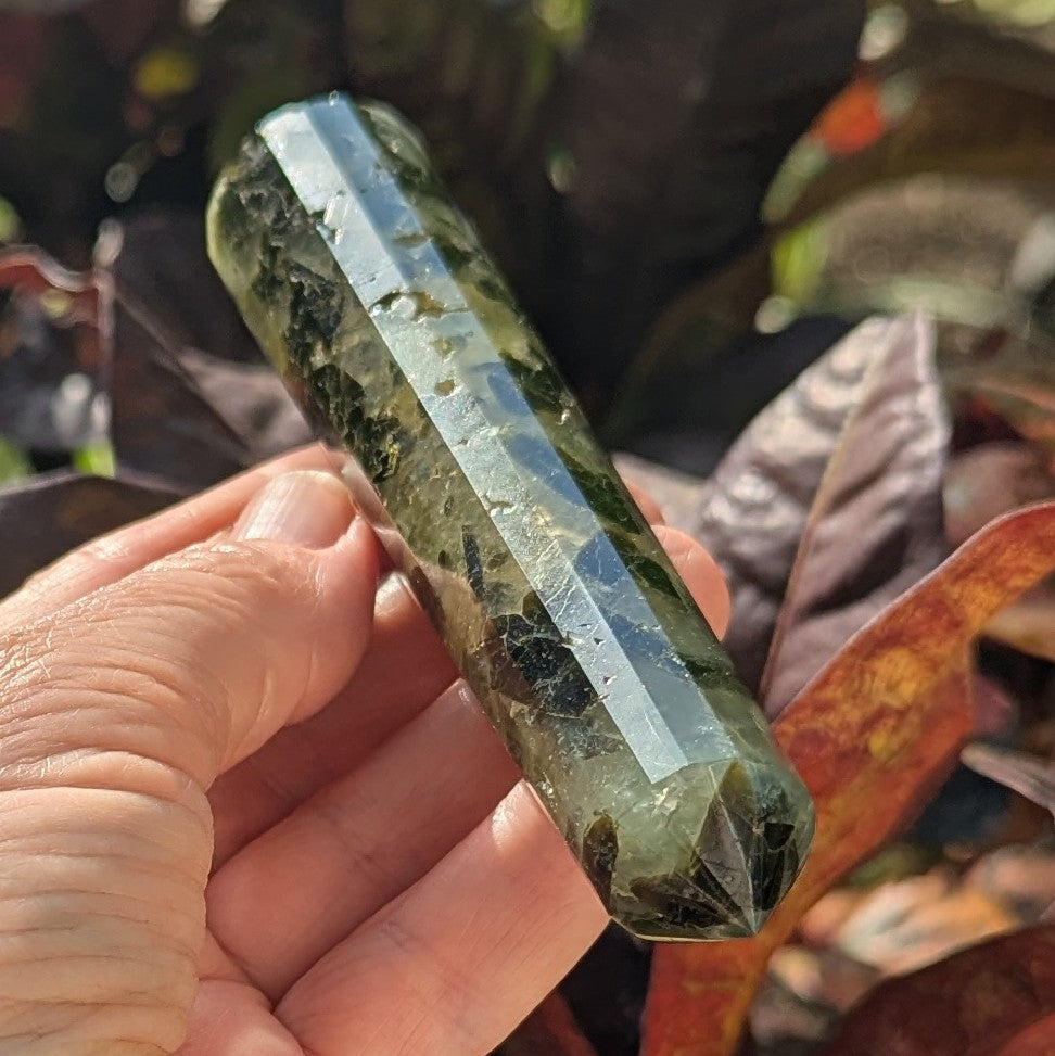 Prehnite and Epidote Vogel 5.5" long, 163 grams