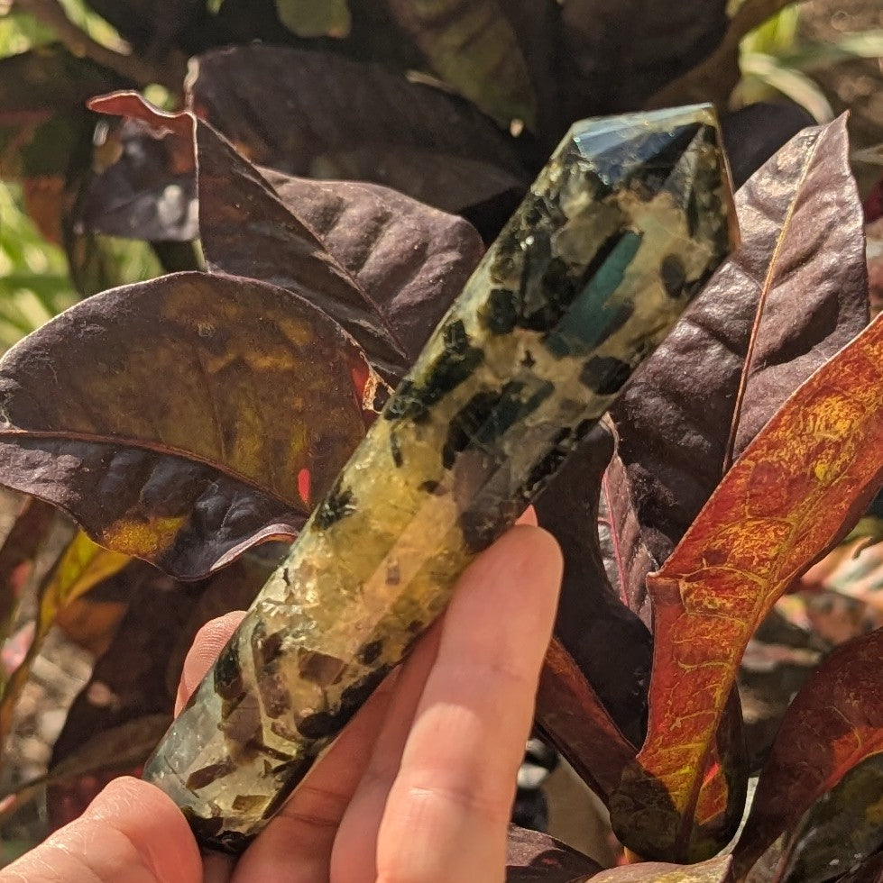 Prehnite and Epidote Vogel 5.5" long, 163 grams