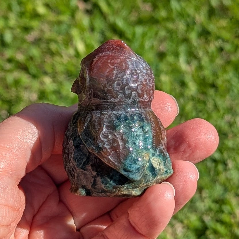 Ocean Jasper Owl 2.25" tall