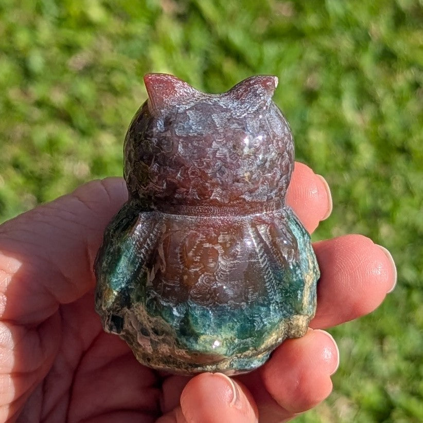 Ocean Jasper Owl 2.25" tall