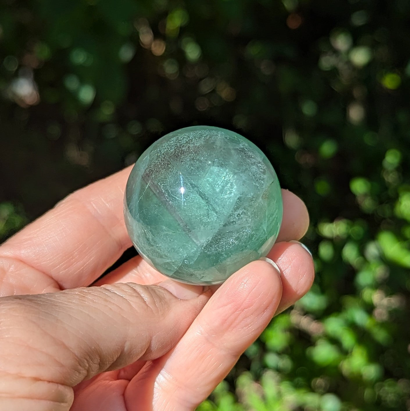 Fluorite Sphere with Stand 110 grams