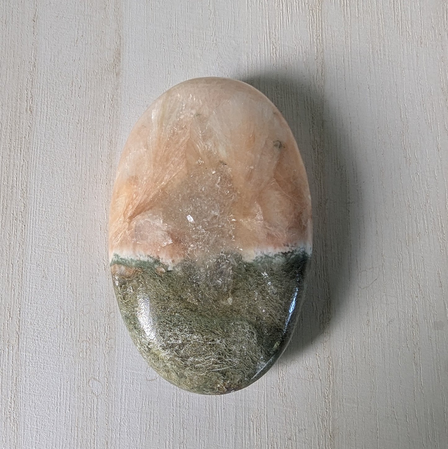 Stilbite (Peach) with Celadonite 83.3 grams