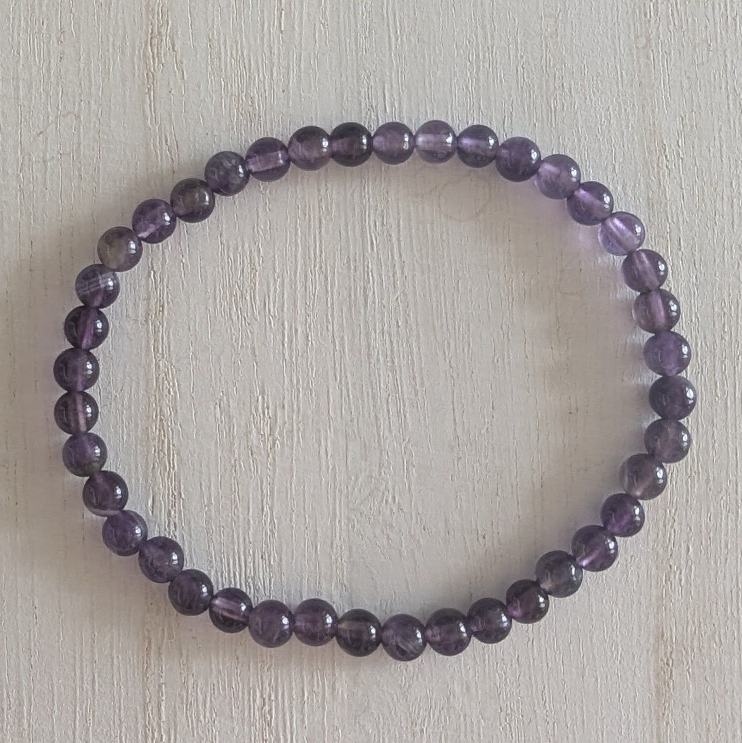 Amethyst Round Bead Bracelet