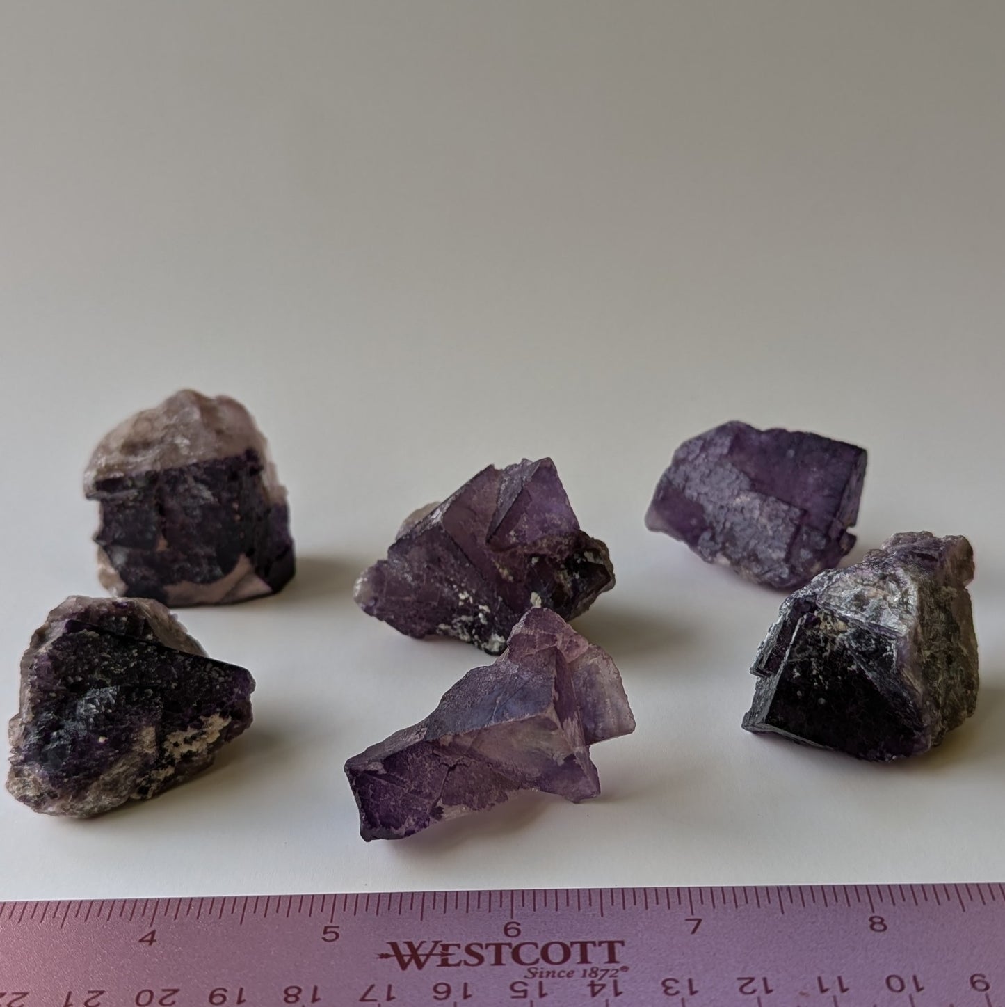 Bulk Fluorite 6 pieces totaling 316.9 grams