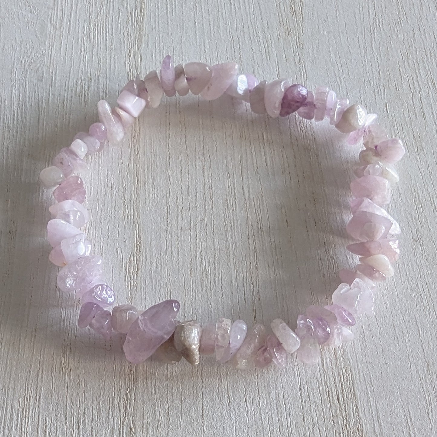 Kunzite Chip Bracelet