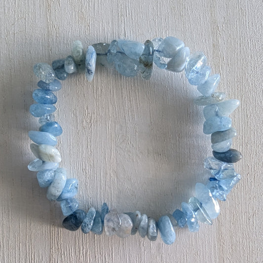 Aquamarine Chip Bracelet