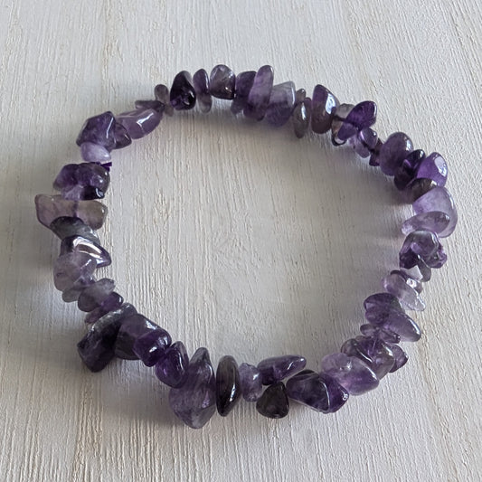 Amethyst Chip Bracelet