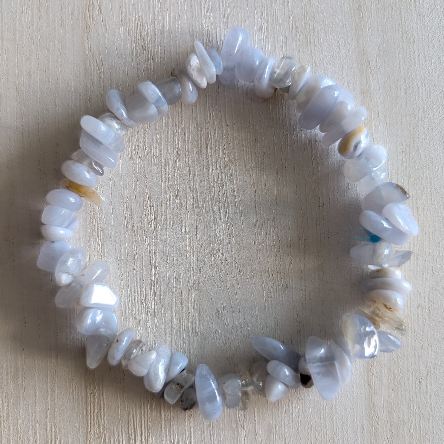 Blue Lace Agate Chip Bracelet