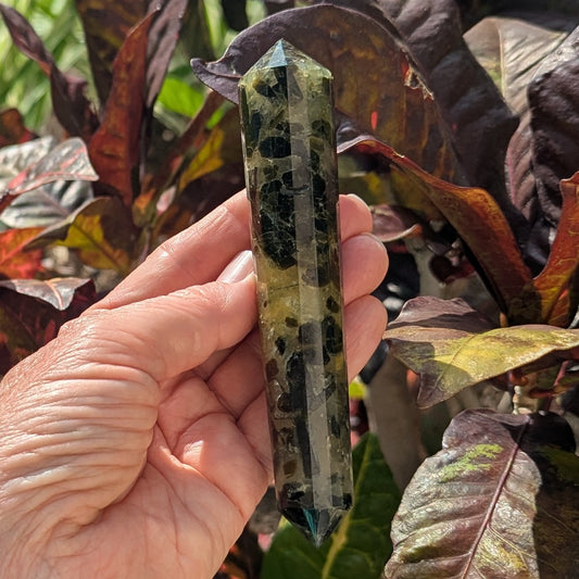Prehnite and Epidote Vogel 5.5" long, 163 grams
