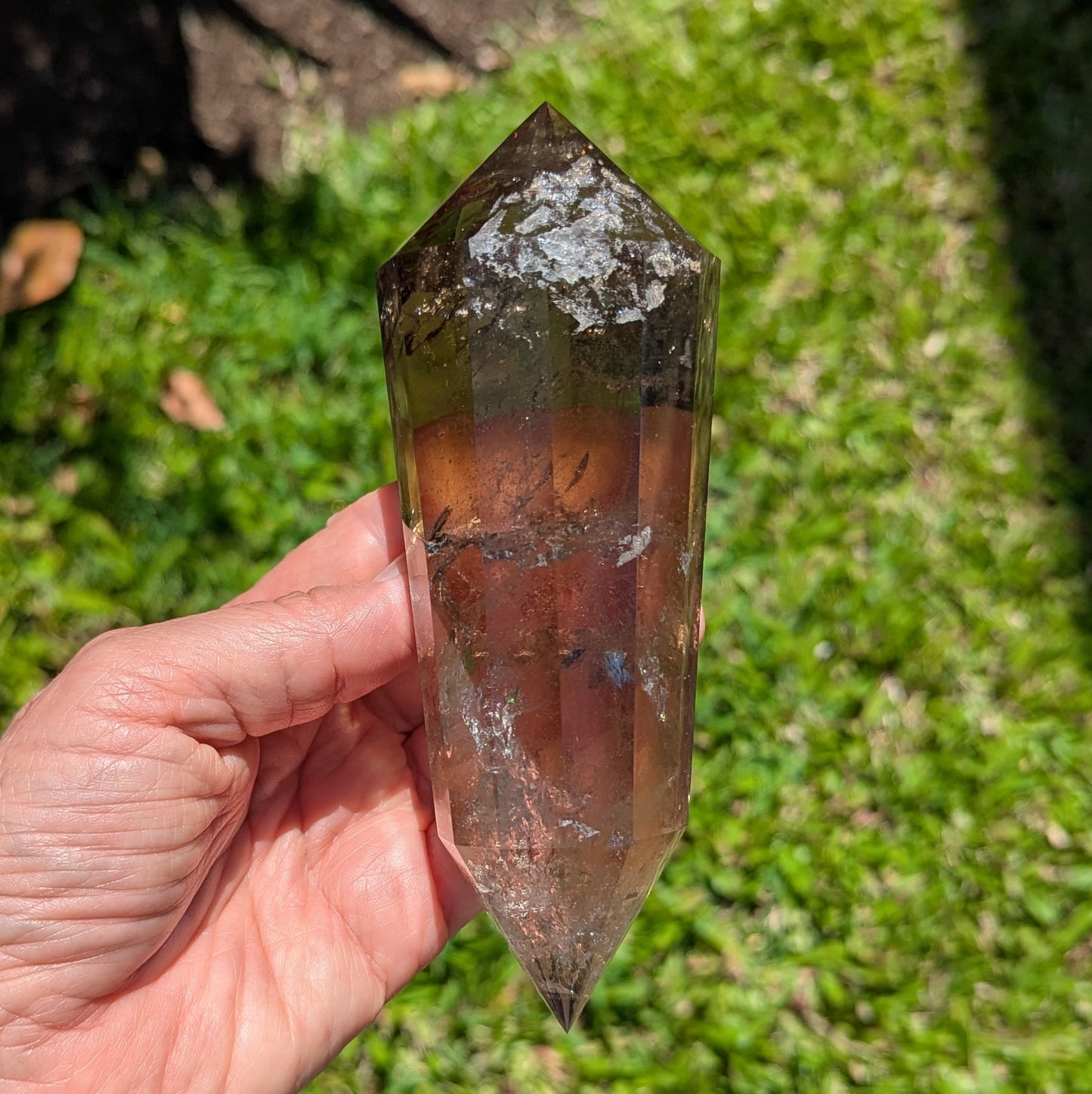 Smokey Quartz Vogel 6" long