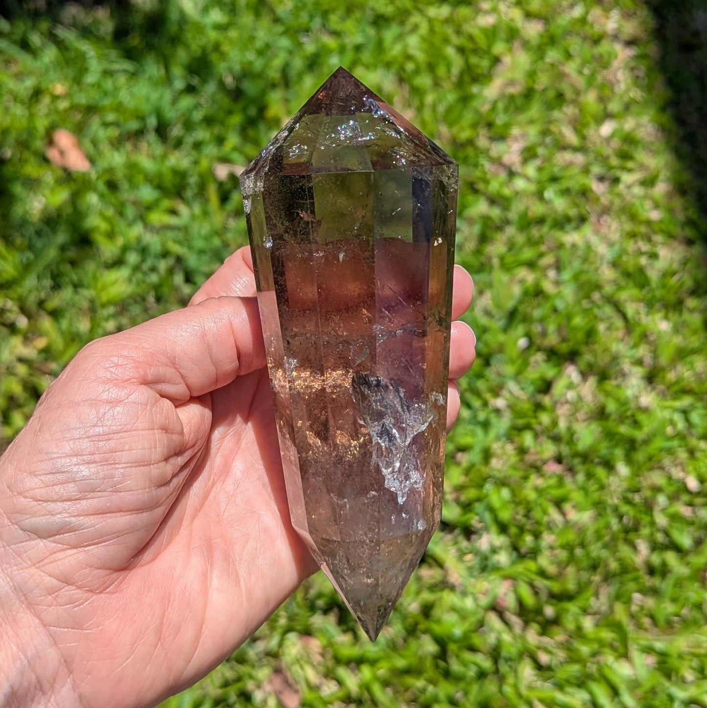 Smokey Quartz Vogel 6" long