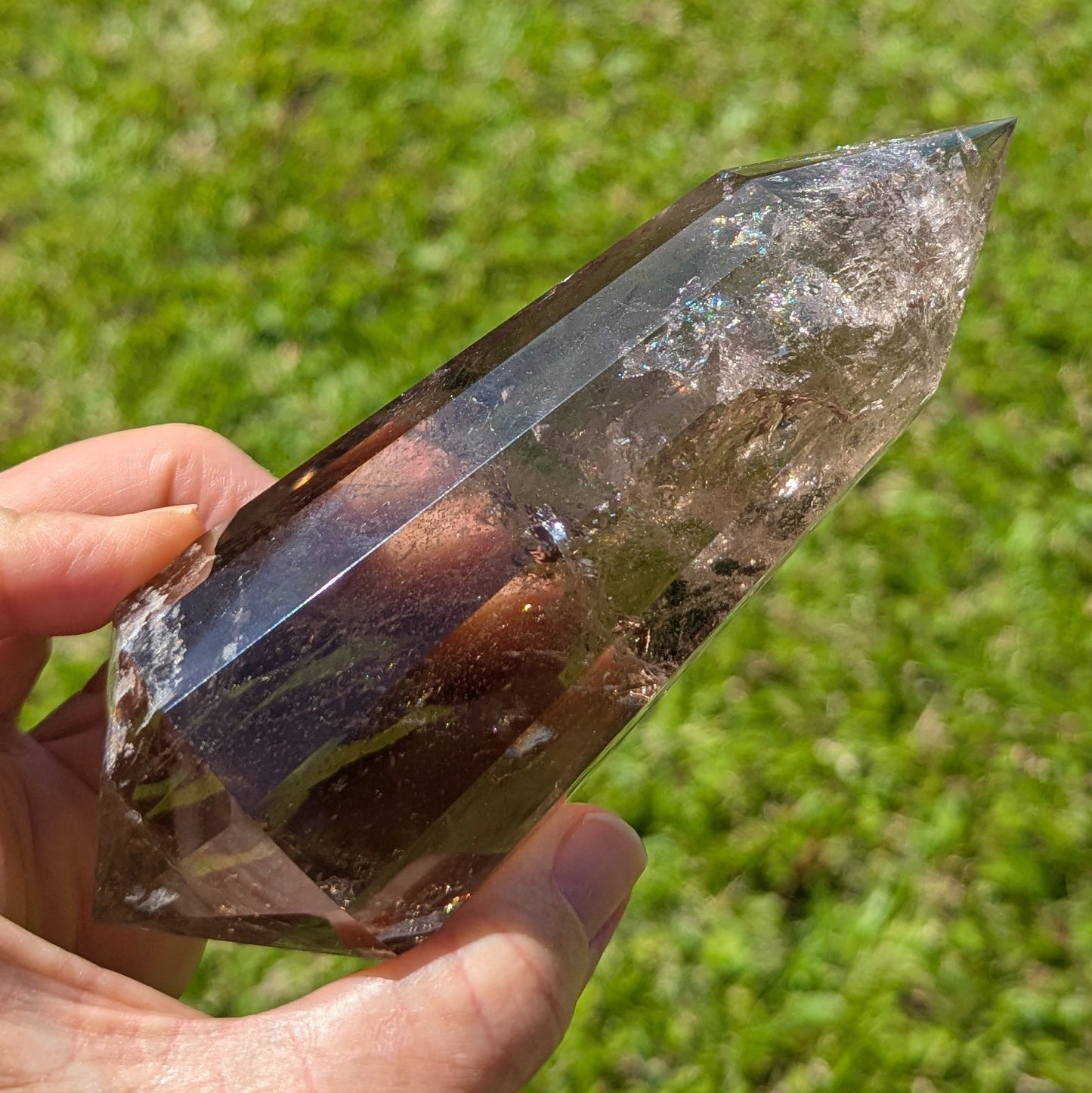 Smokey Quartz Vogel 6" long