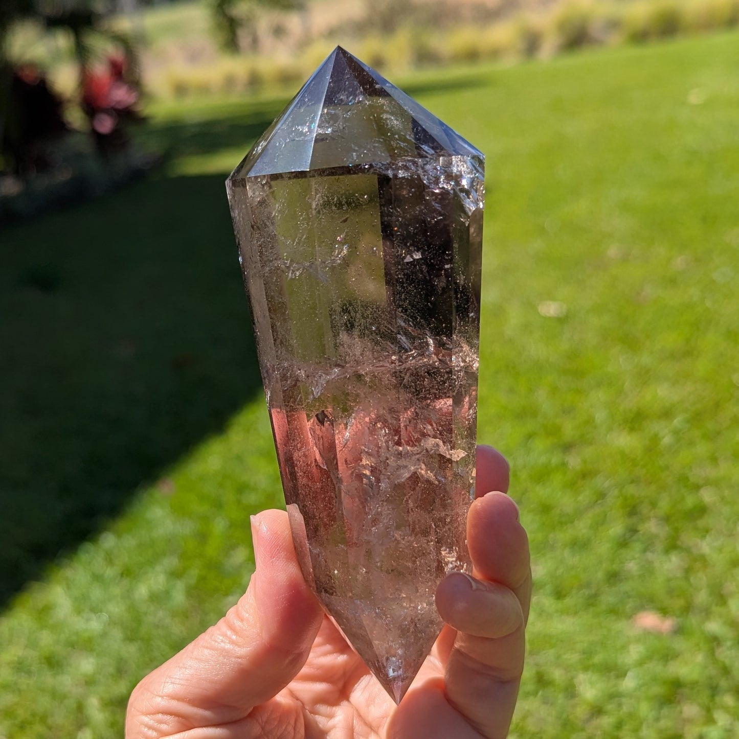 Smokey Quartz Vogel 6" long