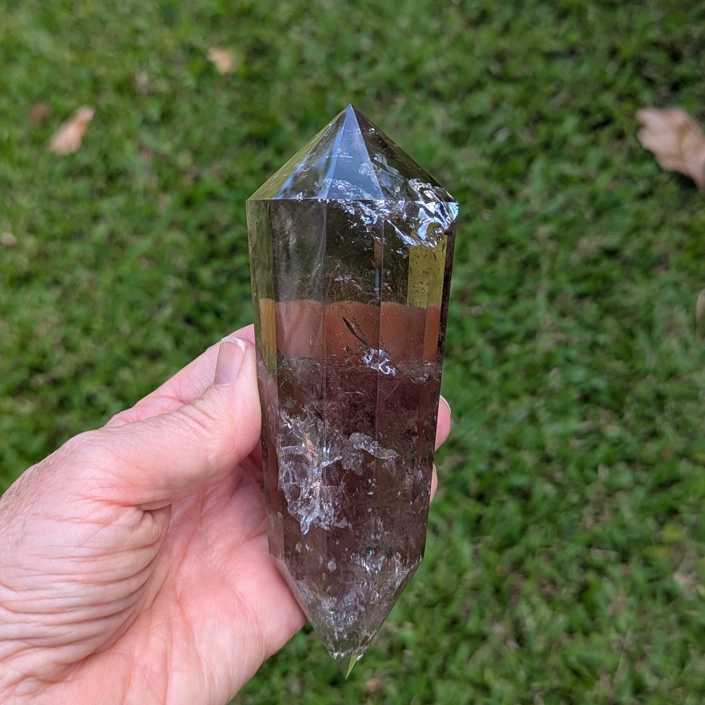 Smokey Quartz Vogel 6" long