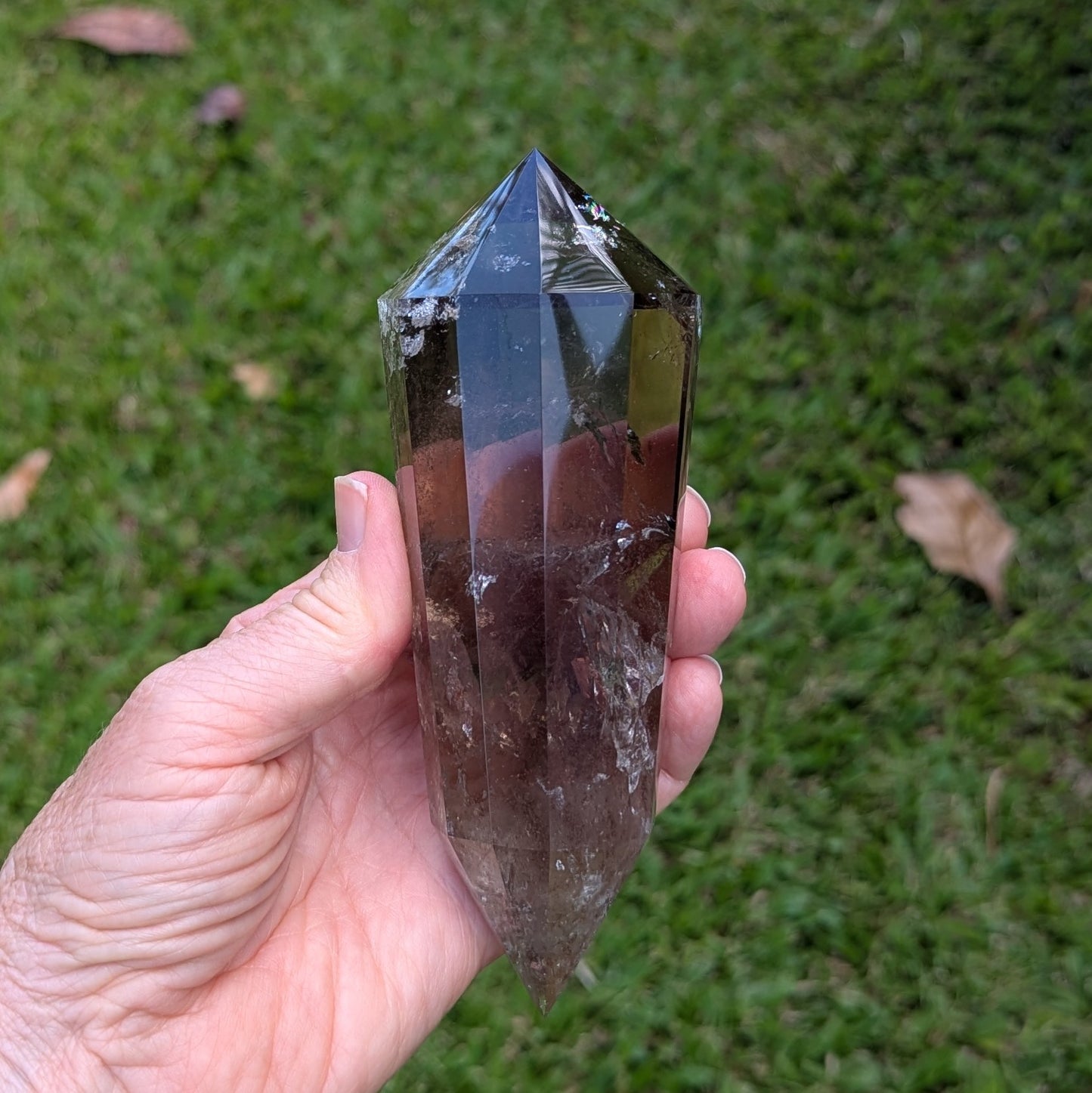 Smokey Quartz Vogel 6" long