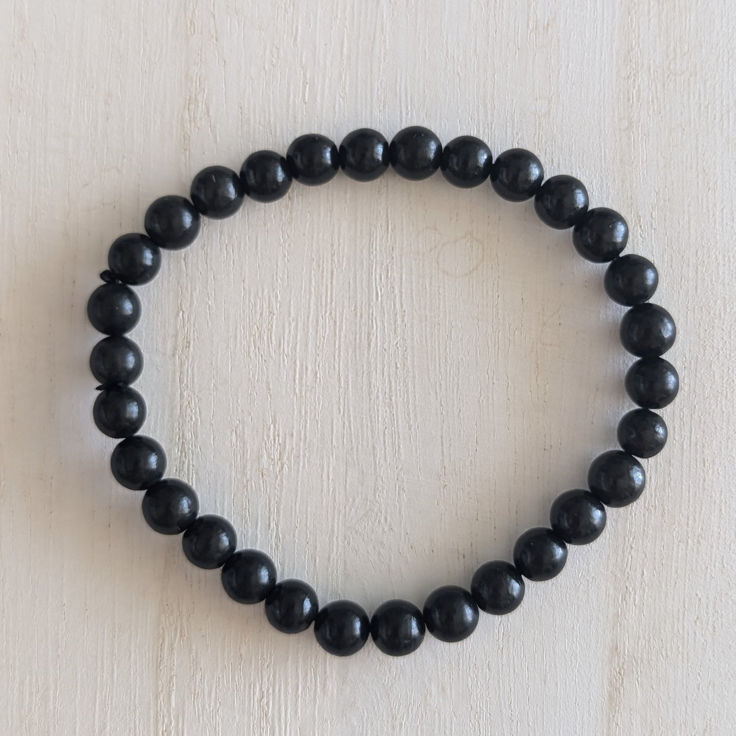 Shungite Round Bead Bracelet