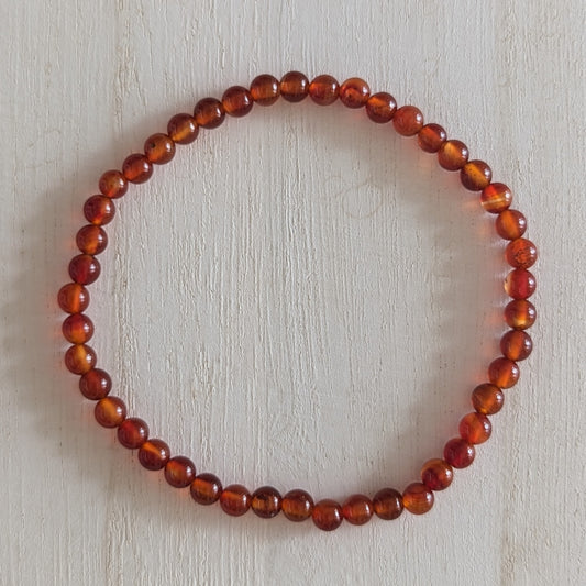 Carnelian Round Bead Bracelet