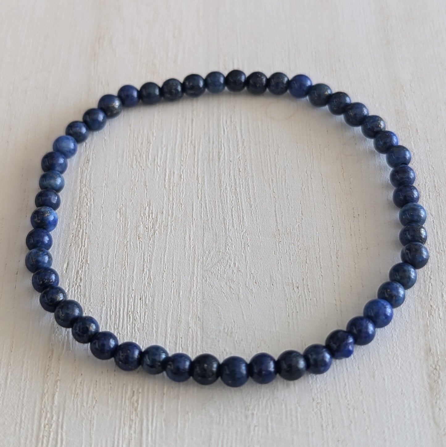 Lapiz Lazuli Round Bead Bracelet