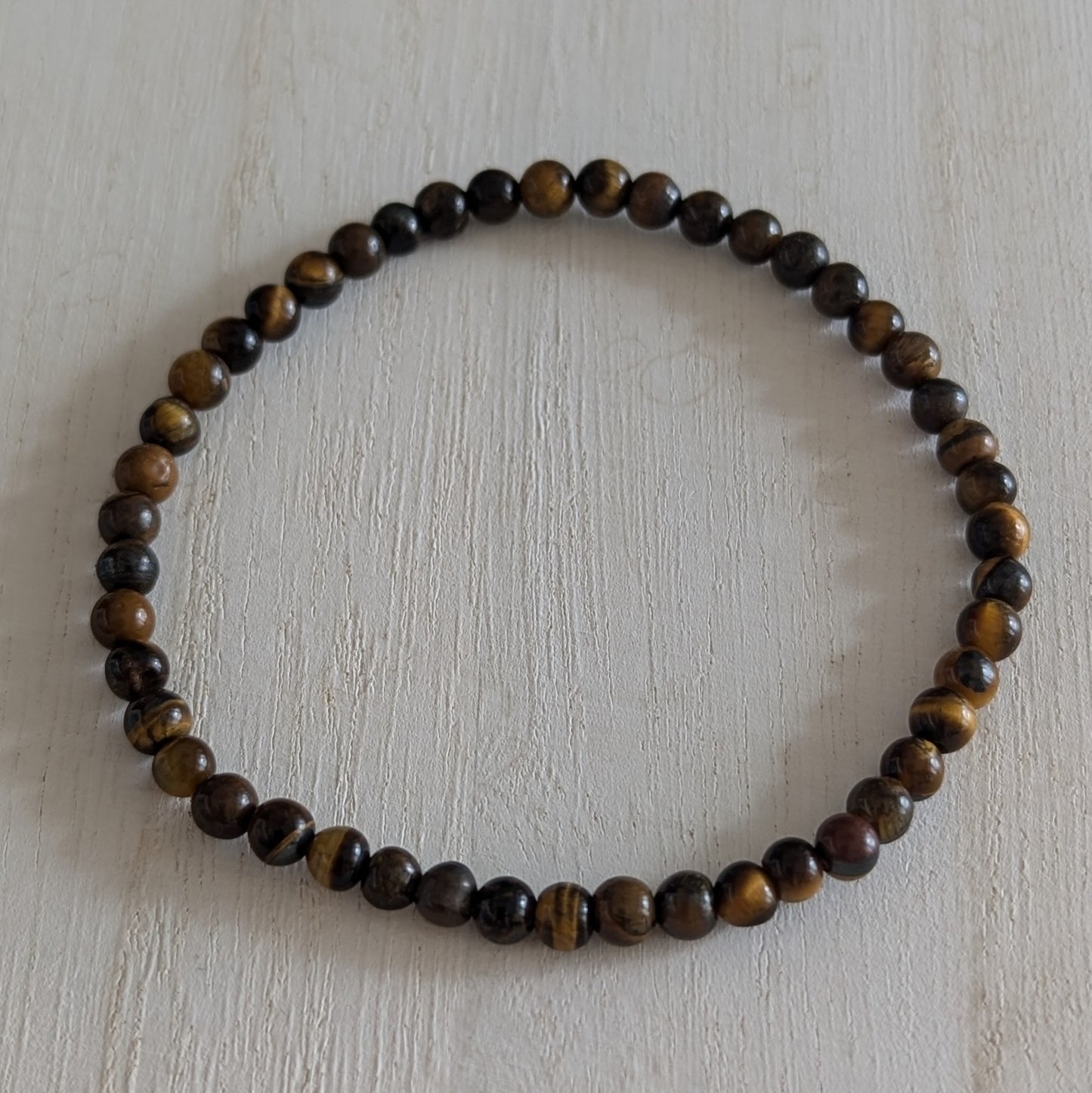 Tiger Eye Round Bead Bracelet