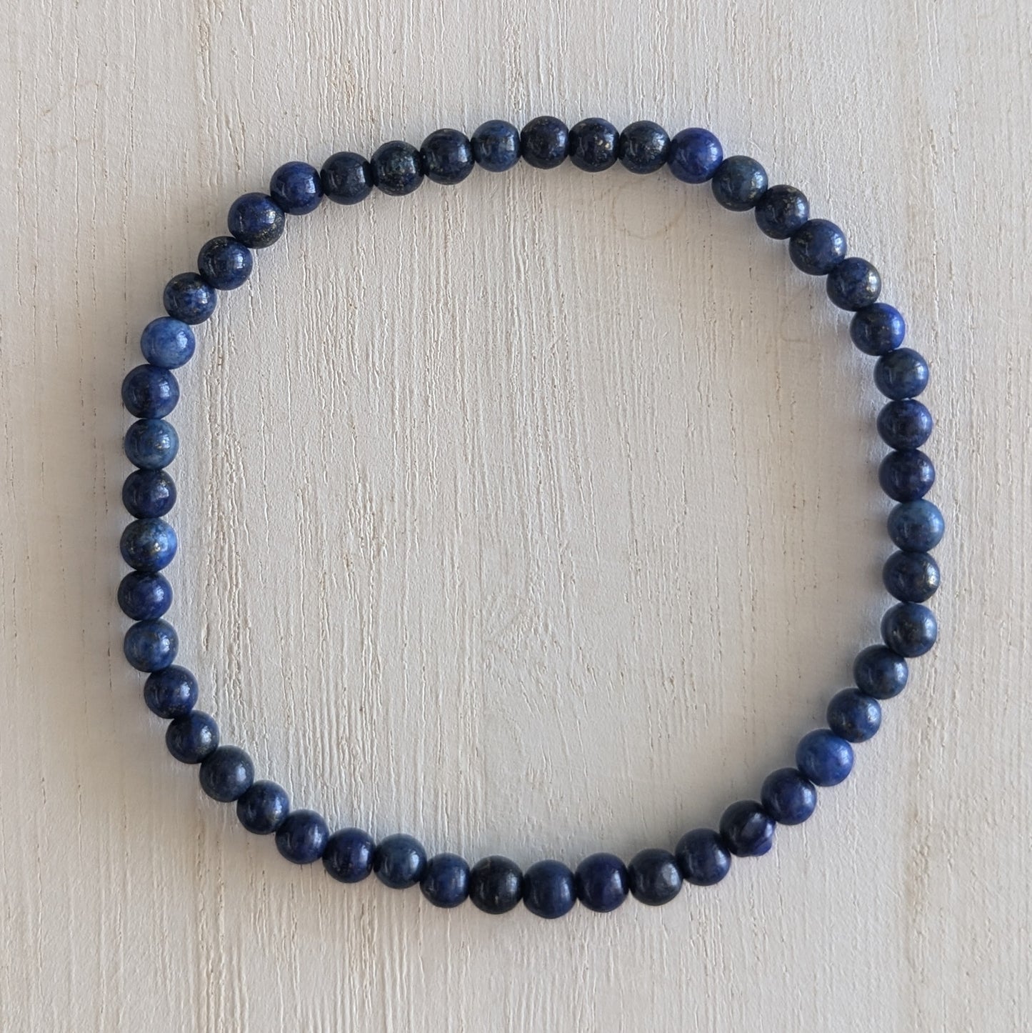 Lapiz Lazuli Round Bead Bracelet