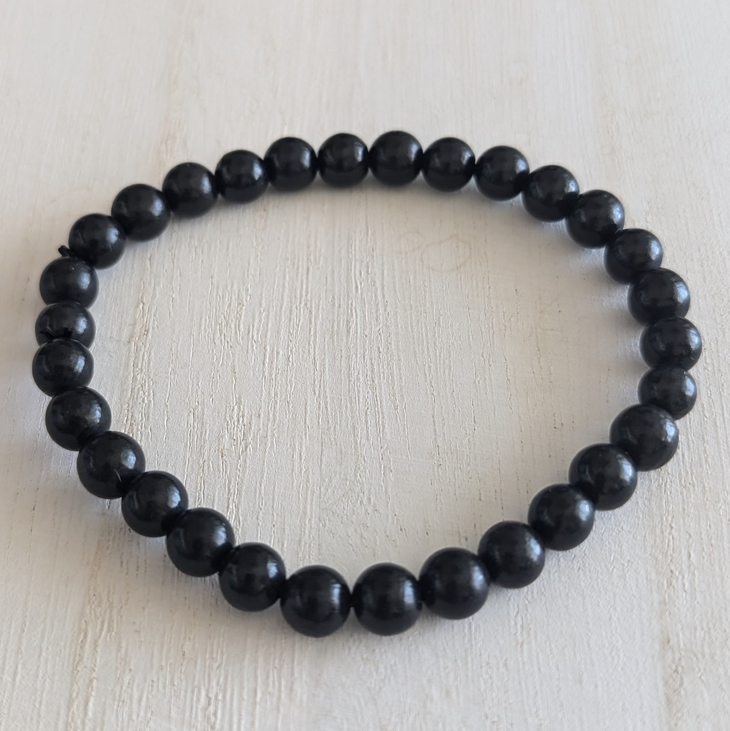 Shungite Round Bead Bracelet